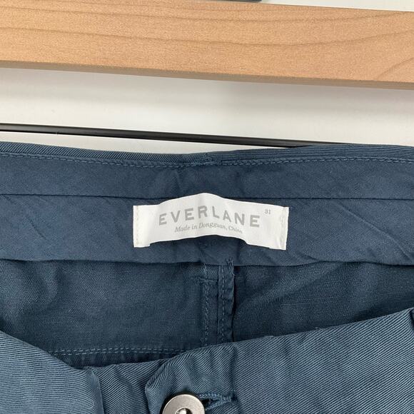 Everlane Cotton Chino Trouser Pants Blue Women's Size 31 NWOT - Picture 3 of 7